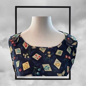 SAG HARBOR DARK FLORAL SLEEVELESS DRESS, 10P‎
